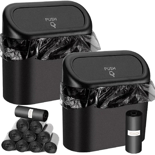 Car Trash Can (with Lid) Contains 60 (300) Garbage Bags, Small Car Trash Can, Leak-proof Car Accessories